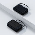 Mini Solar Power Bank with Built-In Cable