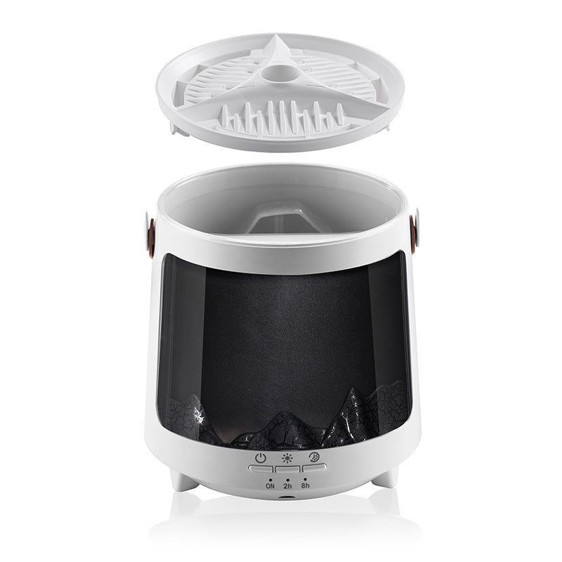 Seven-Color Flame Aroma Diffuser – Aurora Light, Jellyfish Effect & Essential Oil