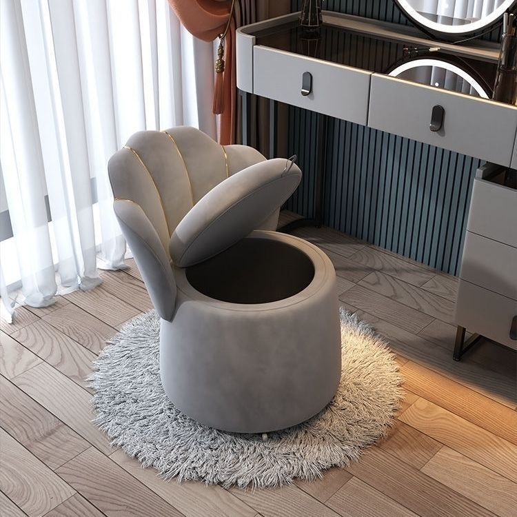 Foldable Makeup Chair with Storage