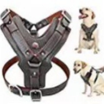 Adjustable Leather Dog Chest Strap
