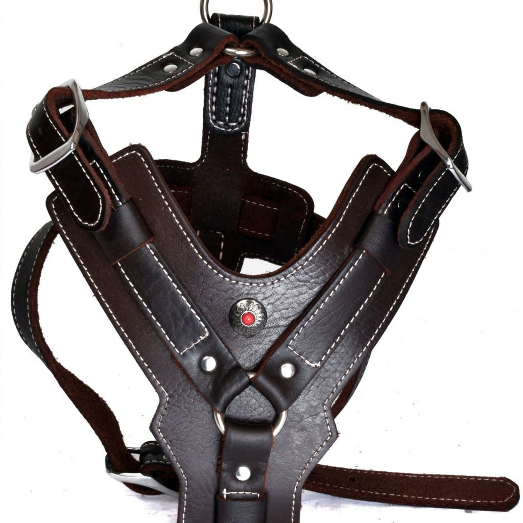 Adjustable Leather Dog Chest Strap