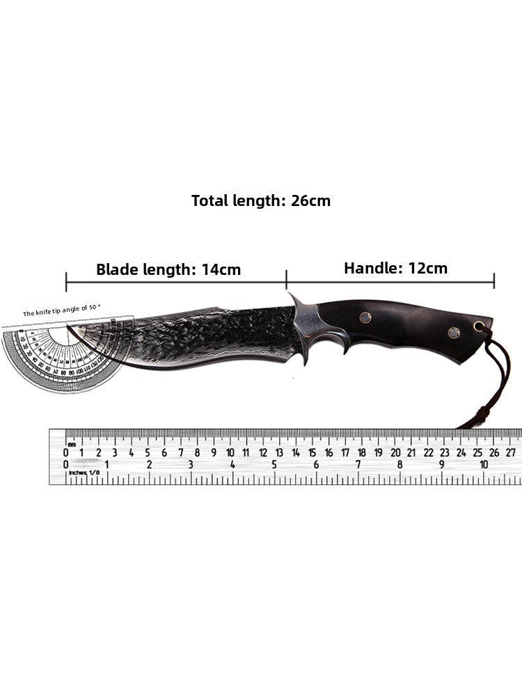 Damascus Steel Fruit Knife with Wood Handle