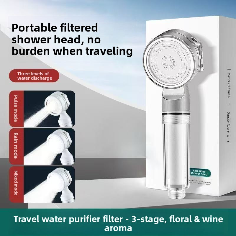 Portable Shower Filter with Pressure Boost
