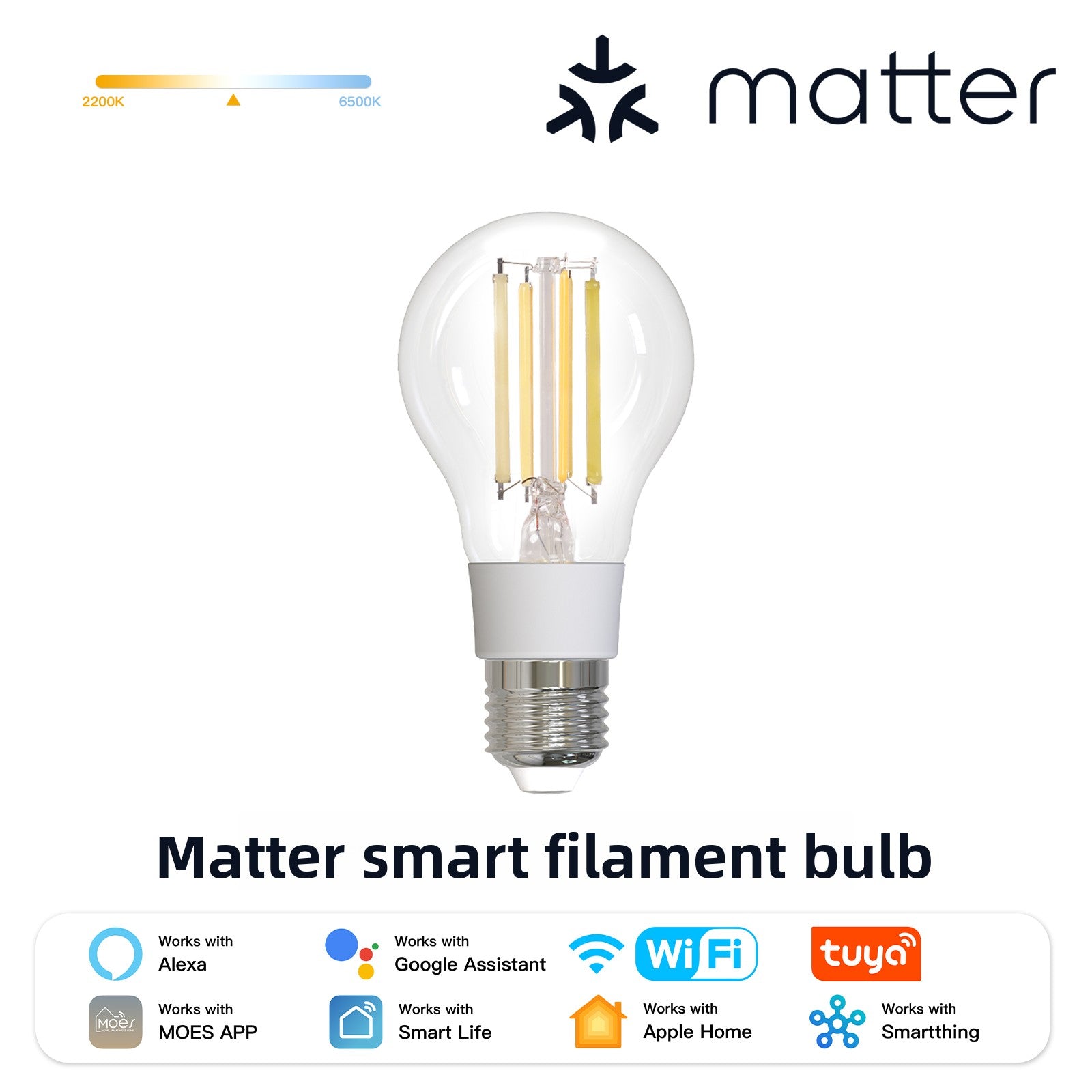 WiFi Smart Light Bulb with Voice Control
