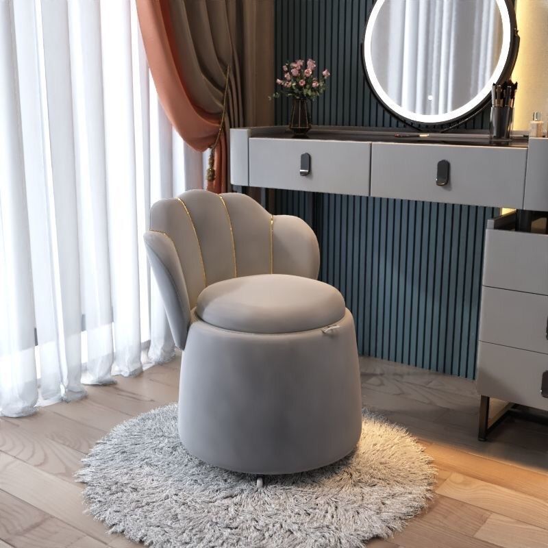 Foldable Makeup Chair with Storage