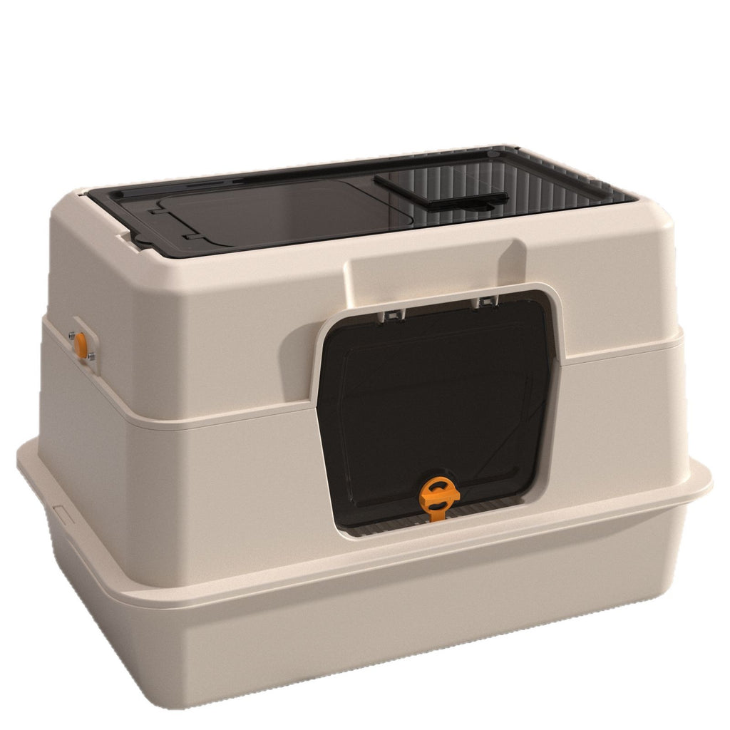 Stainless Steel Enclosed Cat Litter Box