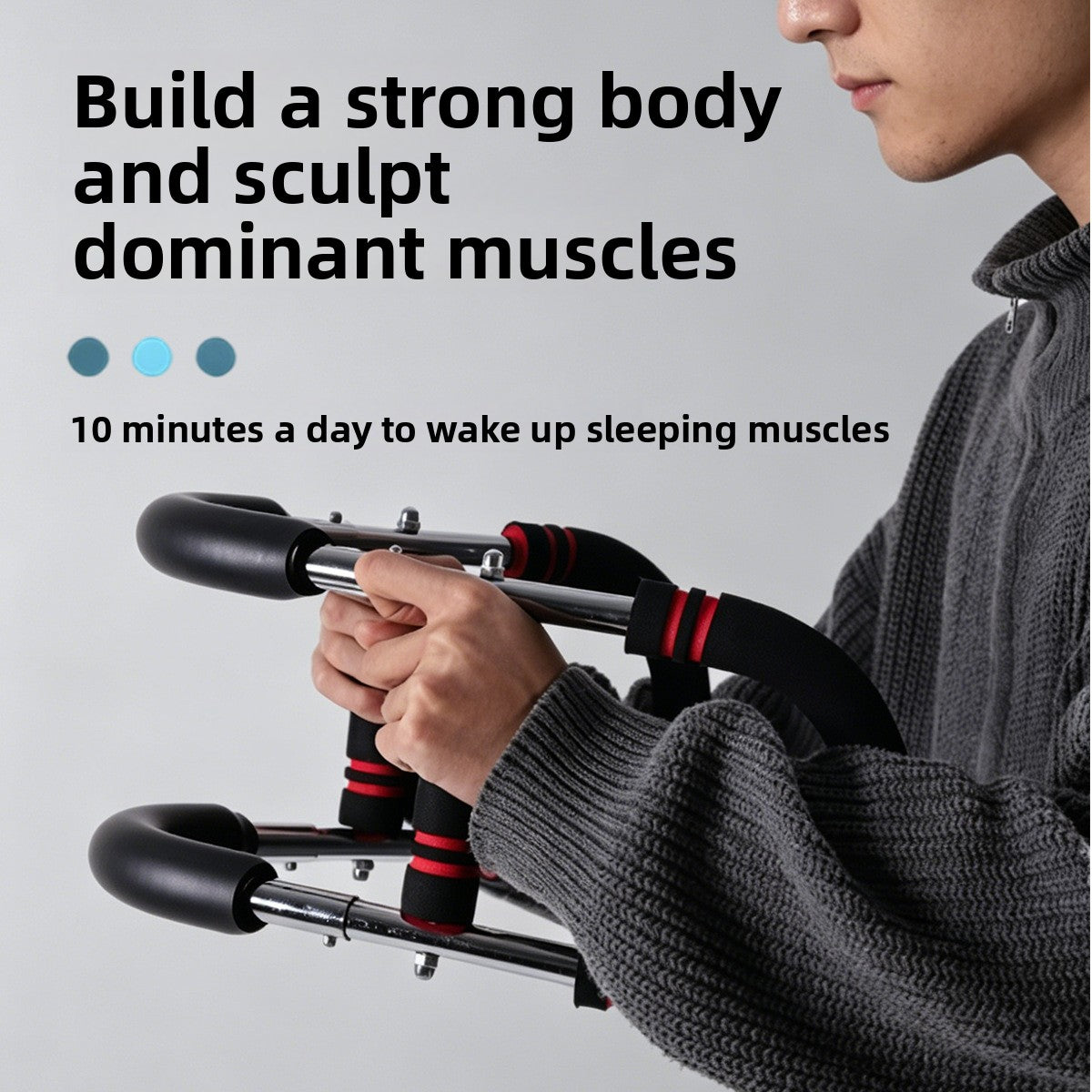 Adjustable U-Shaped Arm Strength Trainer for Home Fitness