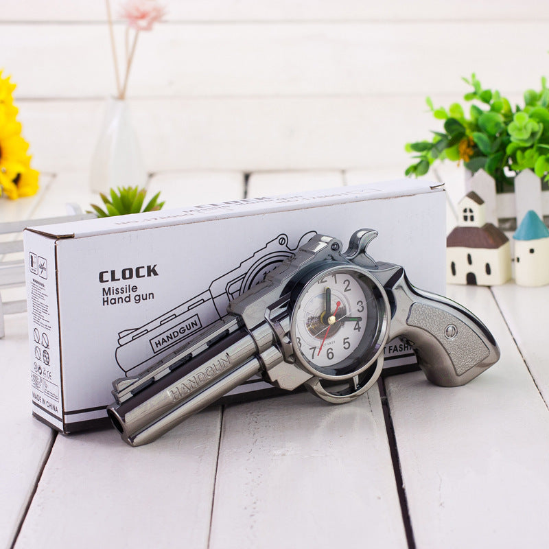 Revolver Shaped Novelty Alarm Clock