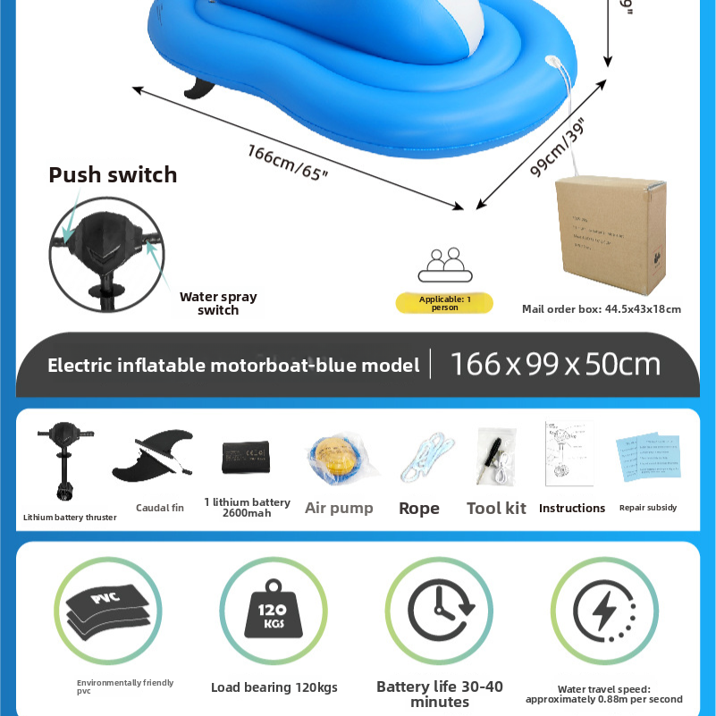 Inflatable Motorboat Electric Float