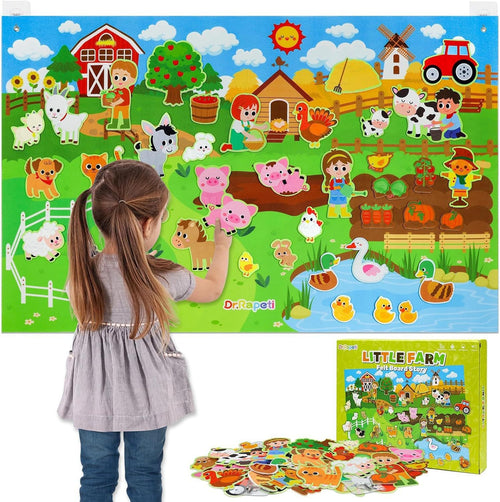 Lernfilztafel für Kinder – Interaktives Sinnesspiel, über 20 Themen