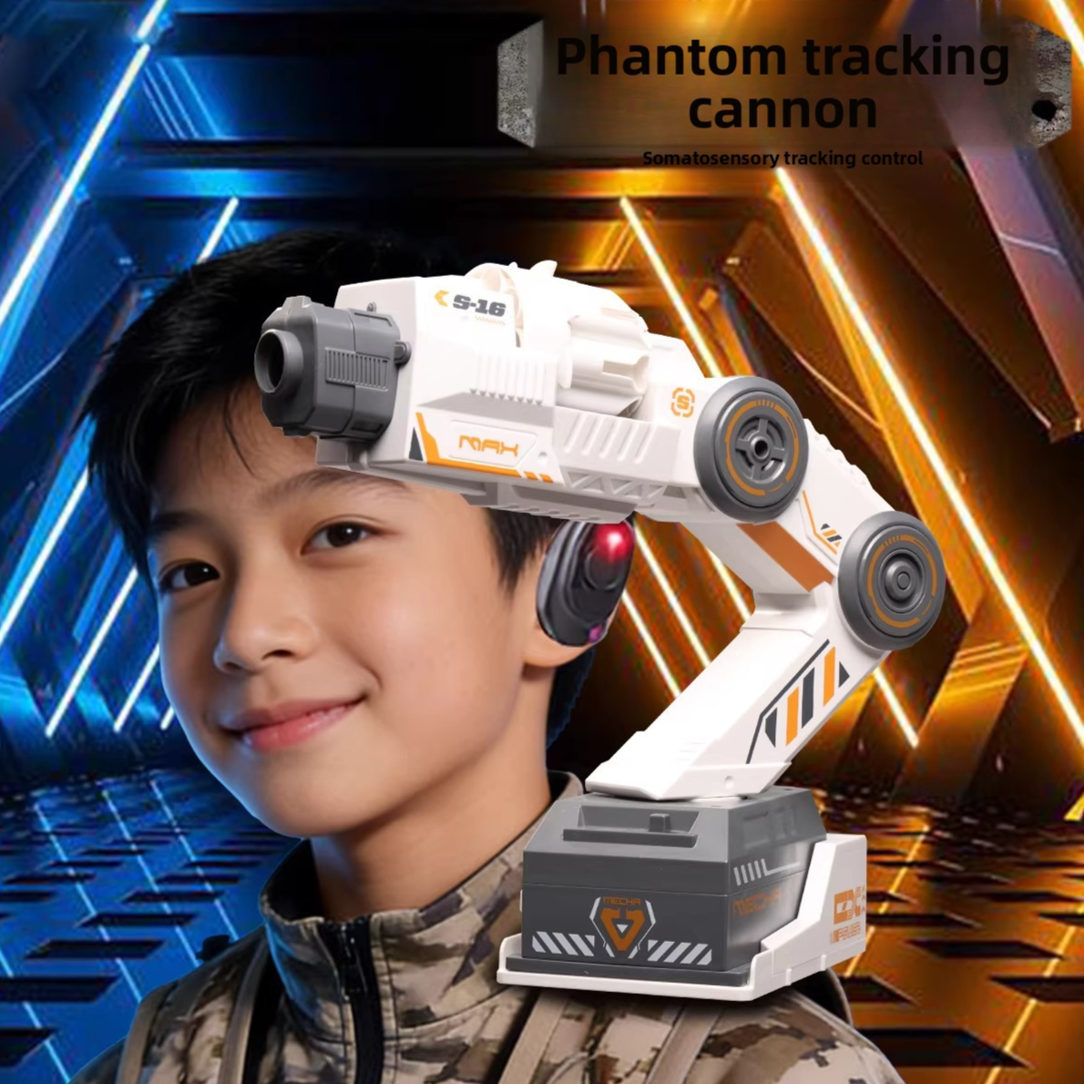 AI Motion Control Robotic Arm Water Bullet Launcher Toy
