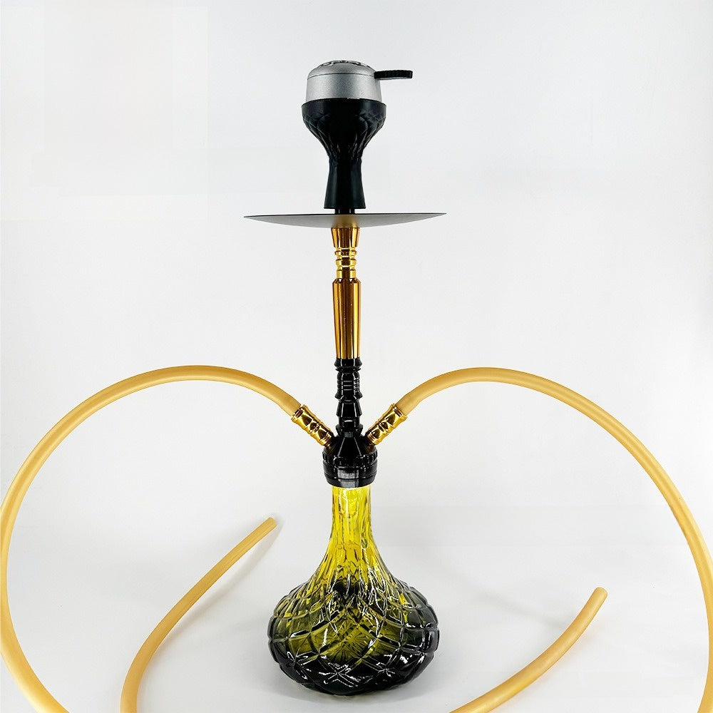 Hookah Set with Glass Base and Silicone Tubes