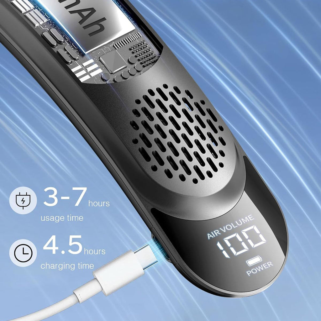 Portable Bladeless Neck Fan with USB Charging