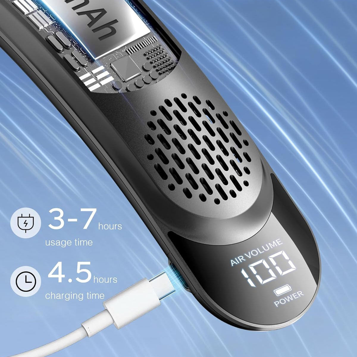 Portable Bladeless Neck Fan with USB Charging