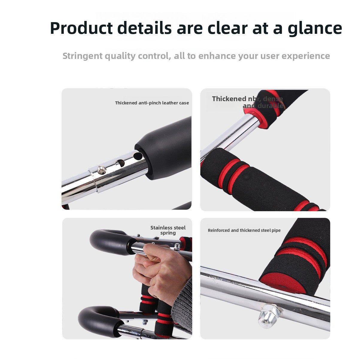 Adjustable U-Shaped Arm Strength Trainer for Home Fitness