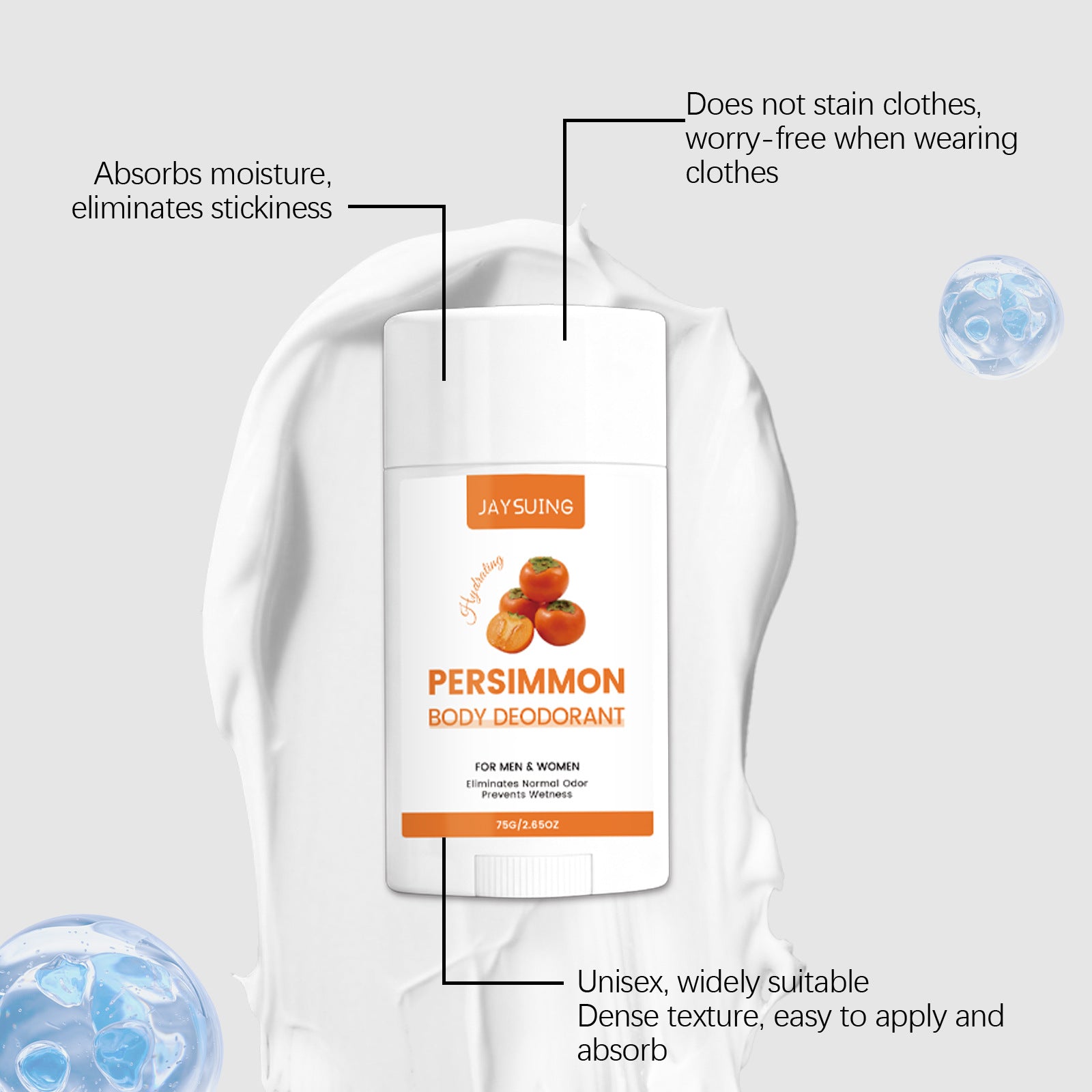 Persimmon Scent Moisturizing Deodorant Stick Body Deodorant