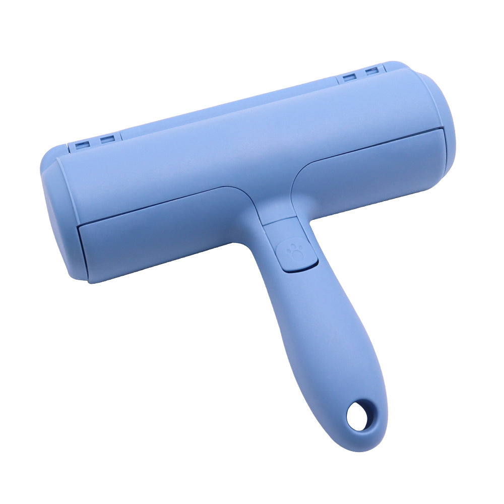 Two-way roller pet hair removal brush