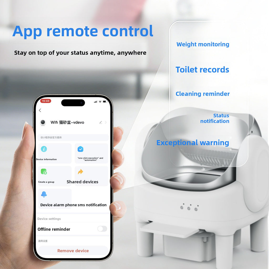 Automatic Self-Cleaning Cat Litter Box with App Control