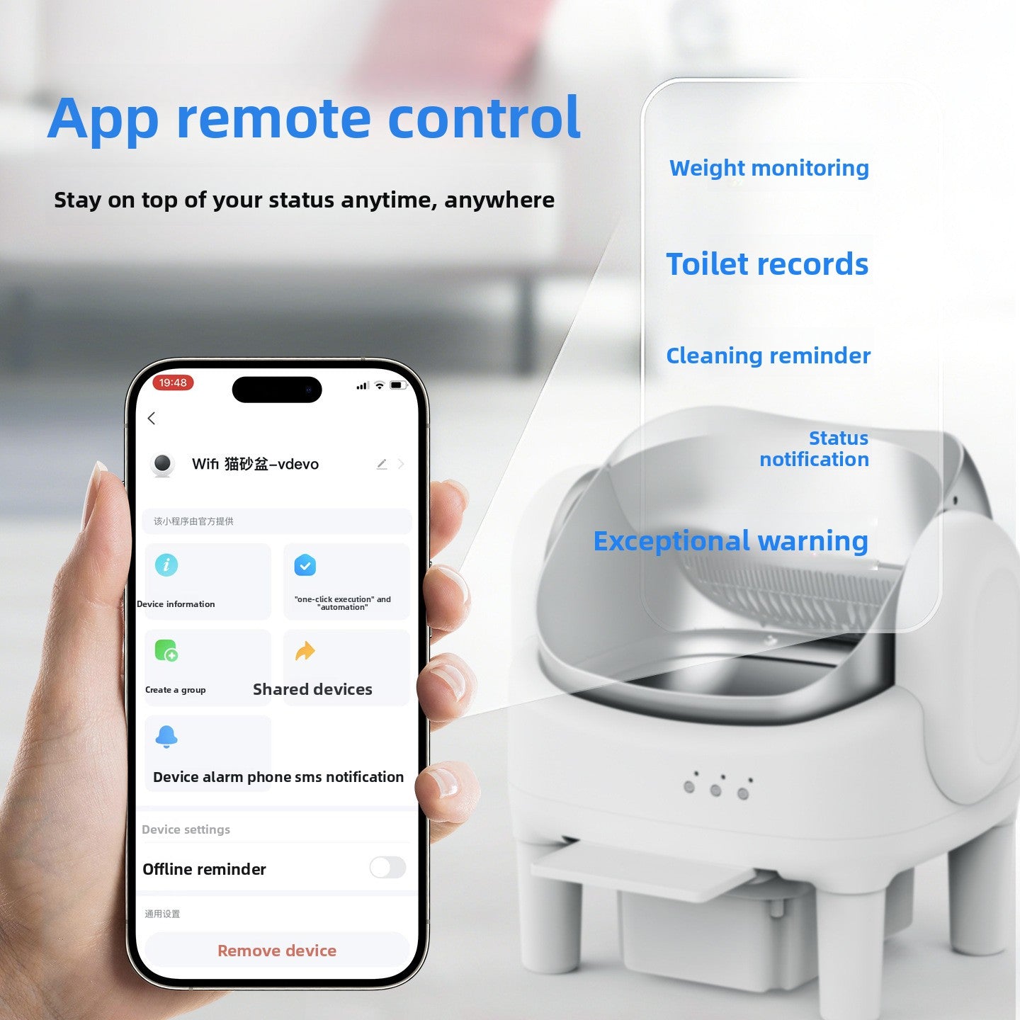 Automatic Self-Cleaning Cat Litter Box with App Control