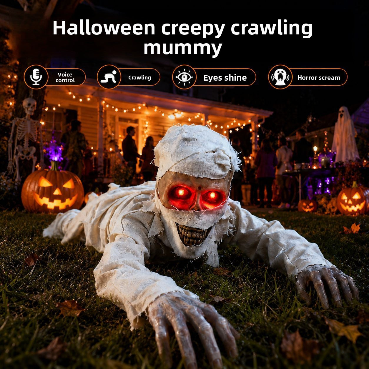 Electric Crawling Ghost Halloween Decoration