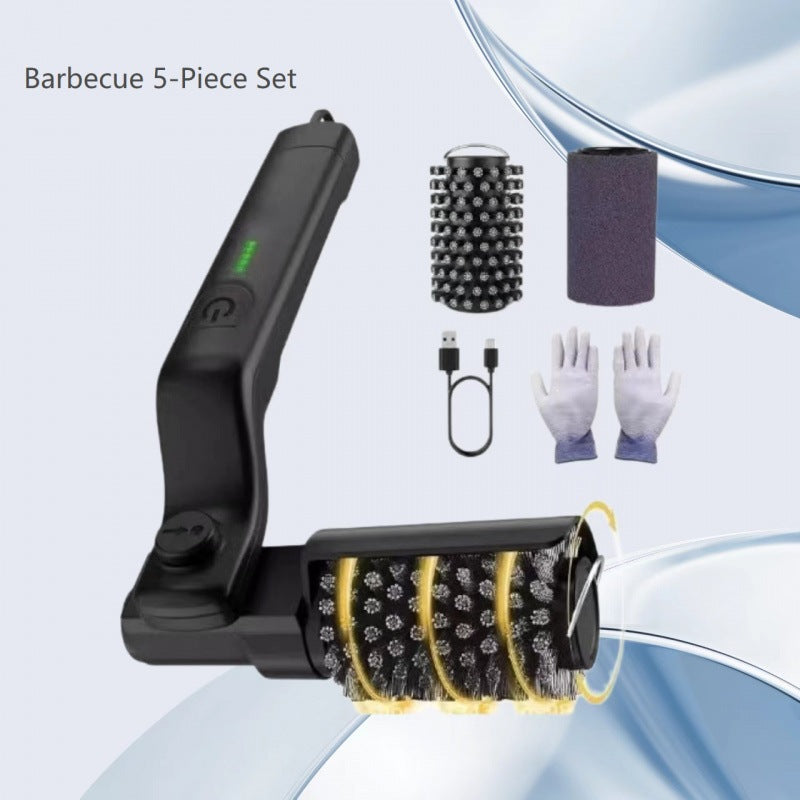 Electric BBQ Grill Cleaning Brush – Cordless, Steel Wire, Ergonomic Handle