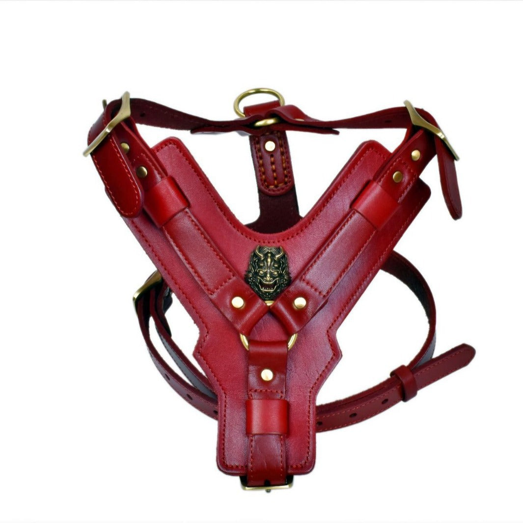Adjustable Leather Dog Chest Strap