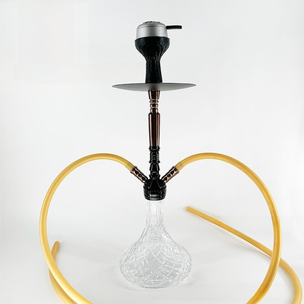 Hookah Set with Glass Base and Silicone Tubes