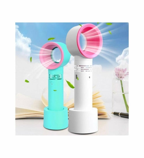 Rechargeable USB Bladeless Fan Portable Handheld Cooling Desk Mini Fan