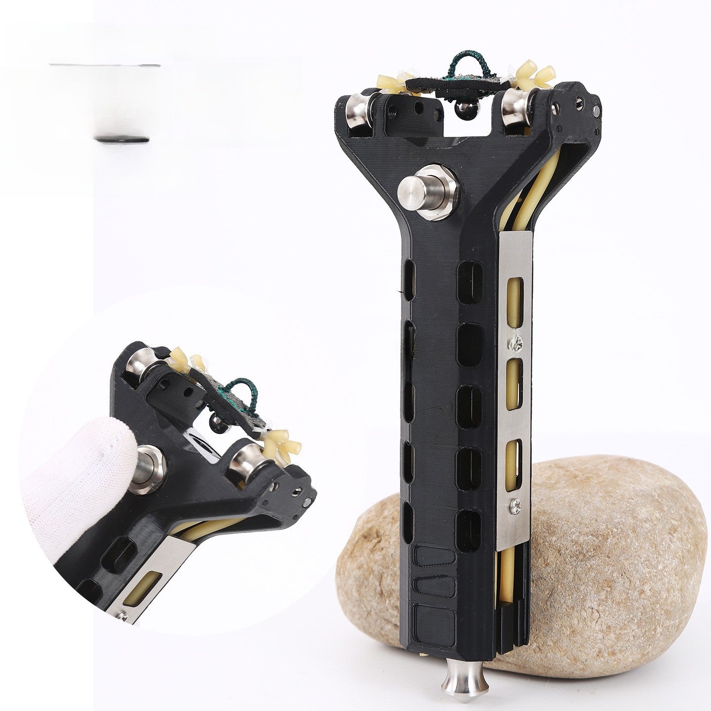 Automatic-loading steel-ball round leather slingshot for adults, suitable for outdoor shooting sports and practical training