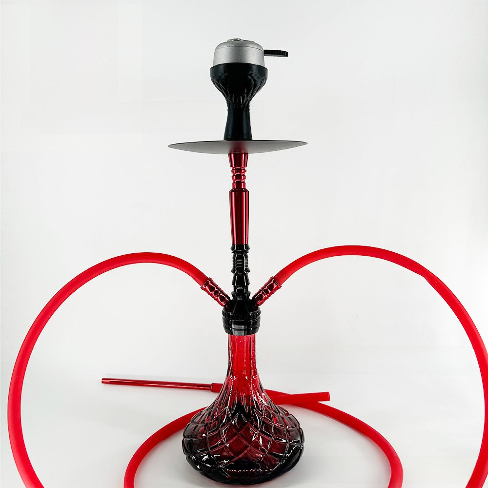 Hookah Set with Glass Base and Silicone Tubes