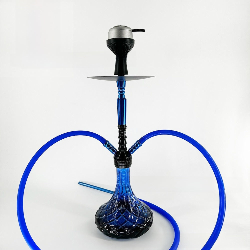 Hookah Set with Glass Base and Silicone Tubes