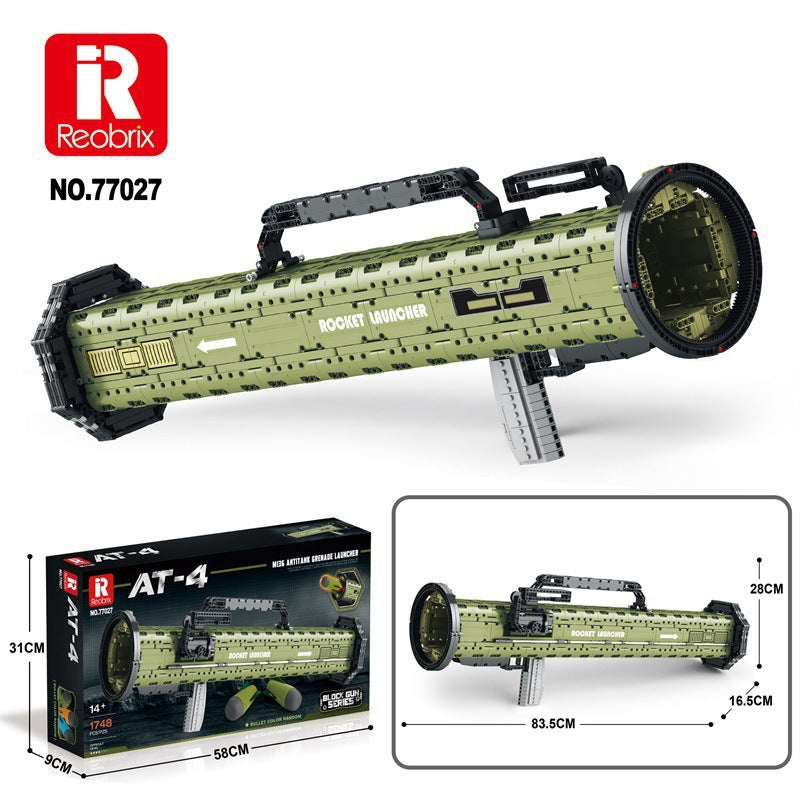 Assembled Building Block Toy Gun Set with Firing Function for Boys
