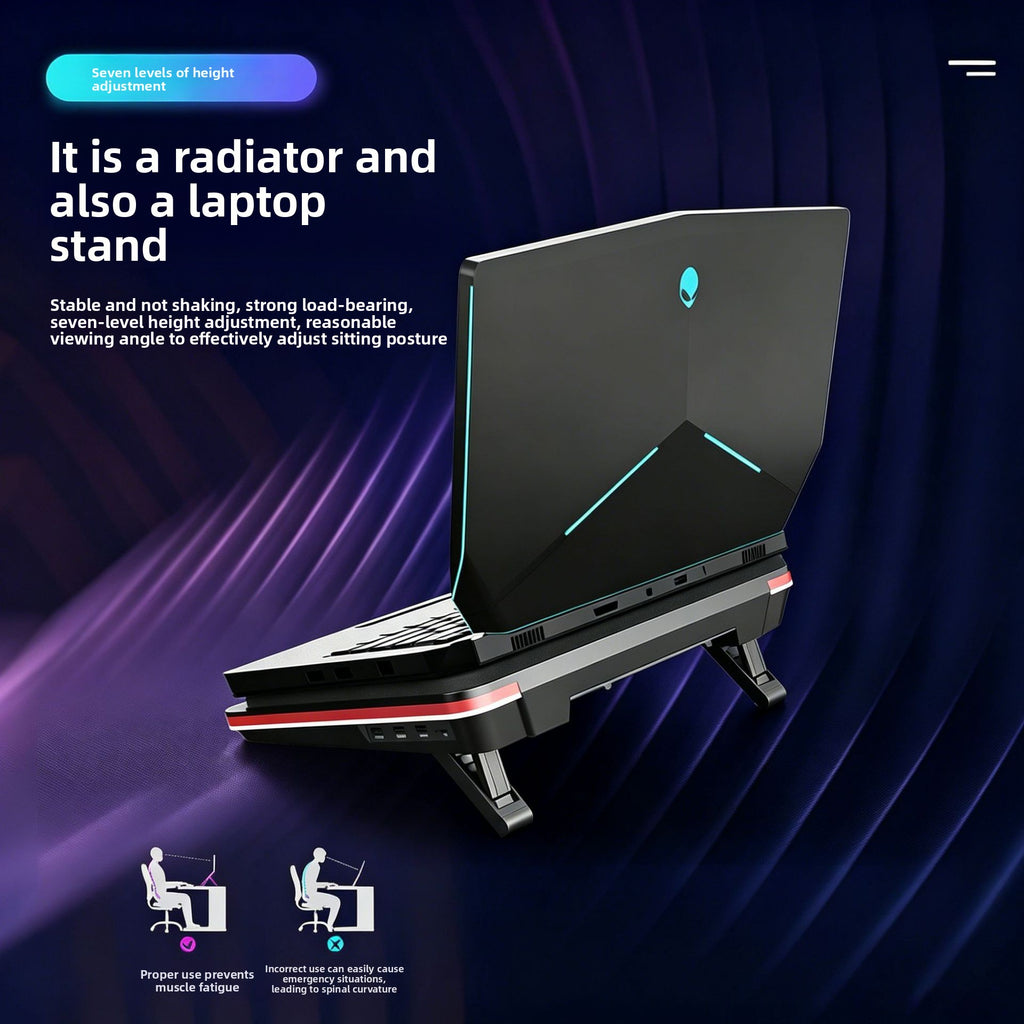 Adjustable Laptop Cooling Stand with Silent Fans
