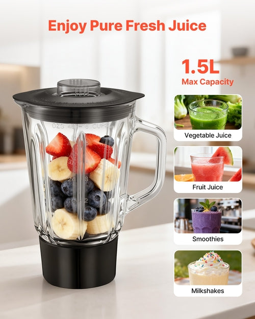 Stand Mixer, 7.8 L Electric Kitchen Mixer, 1500W Dough-Mixer, 6+P