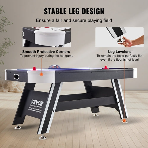 Air-Powered Hockey Table, Indoor Hockey Table for Kids and Adults, LED